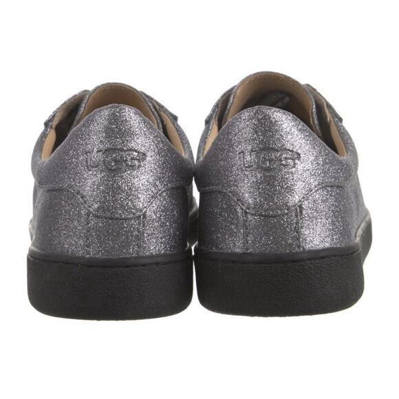 Ugg Australia Milo Glitter Pink Gunmetal Lace Up Sneakers Tennis Shoes 10.5 - Picture 4 of 5